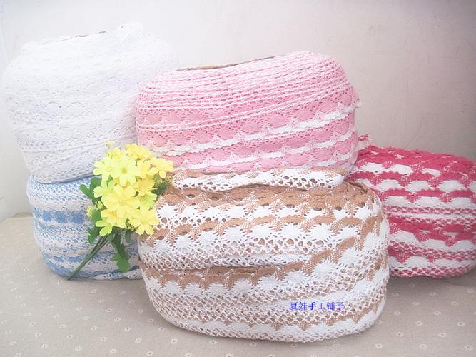 2016清倉diy民族服裝輔料花邊 裙邊沙發裝飾 蕾絲彩色雙色純棉線